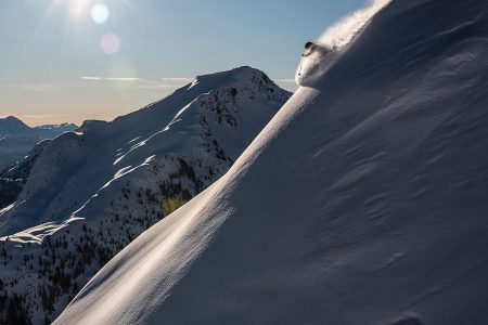 Steep Skiing while Heli skiing in Whistler
