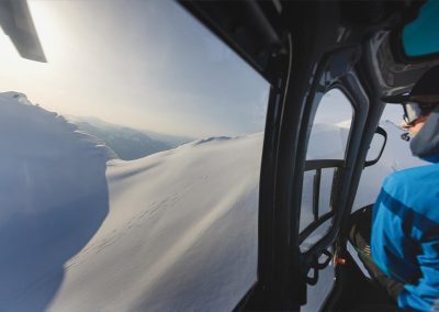 Heli Skiing view of the terrain