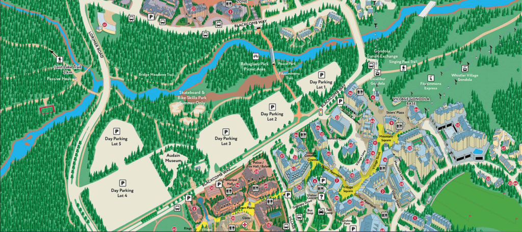 village_whistler_map - Whistler Luxury Chalets, Villas & Vacation
